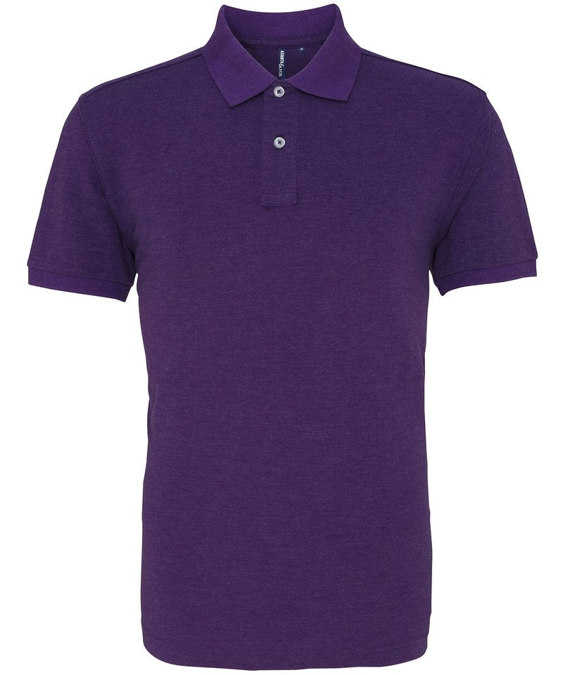 Men's Polo in Purple Heather by Asquith & Fox — Custom branded clothing by Print Press, featuring premium embroidery produced in our specialist print lab in the UK.
