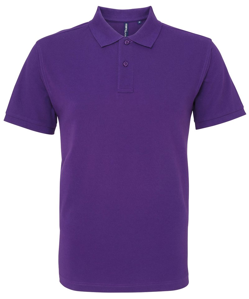 Men's Polo in Purple by Asquith & Fox — Custom branded clothing by Print Press, featuring premium embroidery produced in our specialist print lab in the UK.