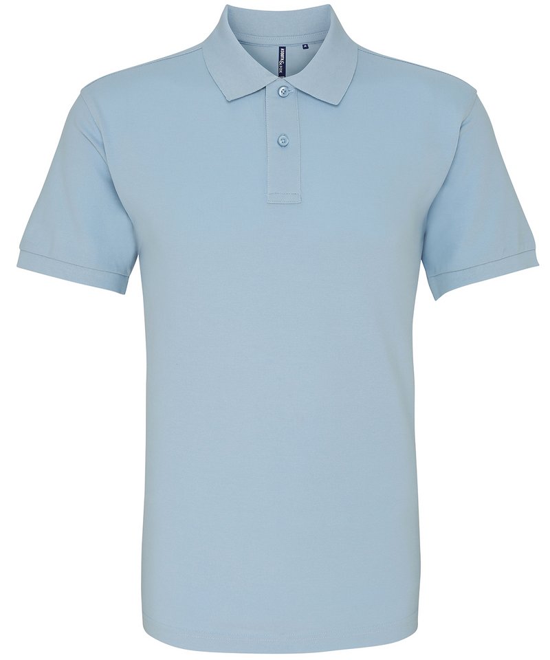 Men's Polo in Sky by Asquith & Fox — Custom branded clothing by Print Press, featuring premium embroidery produced in our specialist print lab in the UK.