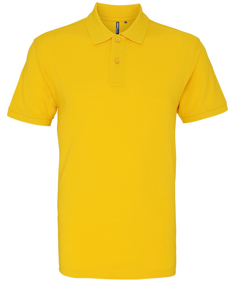 Men's Polo in Sunflower by Asquith & Fox — Custom branded clothing by Print Press, featuring premium embroidery produced in our specialist print lab in the UK.