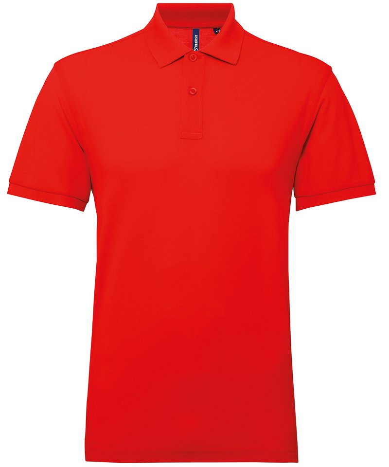 Men's Polycotton Blend Polo - (2nd Colours) in Cherry Red by Asquith & Fox — Custom branded clothing by Print Press, featuring premium embroidery produced in our specialist print lab in the UK.