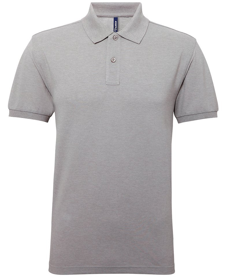 Men's Polycotton Blend Polo - (2nd Colours) in Heather Grey by Asquith & Fox — Custom branded clothing by Print Press, featuring premium embroidery produced in our specialist print lab in the UK.