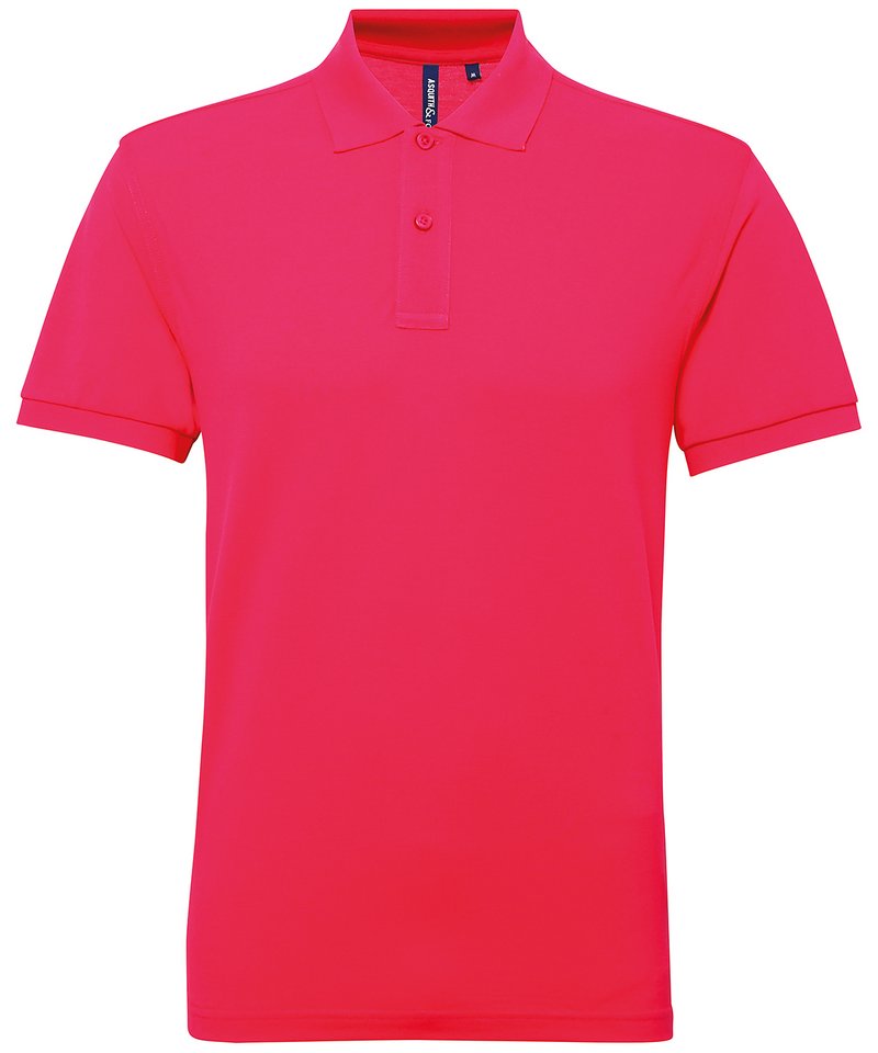 Men's Polycotton Blend Polo in Hot Pink by Asquith & Fox — Custom branded clothing by Print Press, featuring premium embroidery produced in our specialist print lab in the UK.
