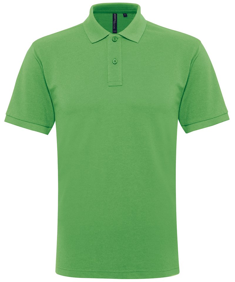 Men's Polycotton Blend Polo in Kelly by Asquith & Fox — Custom branded clothing by Print Press, featuring premium embroidery produced in our specialist print lab in the UK.