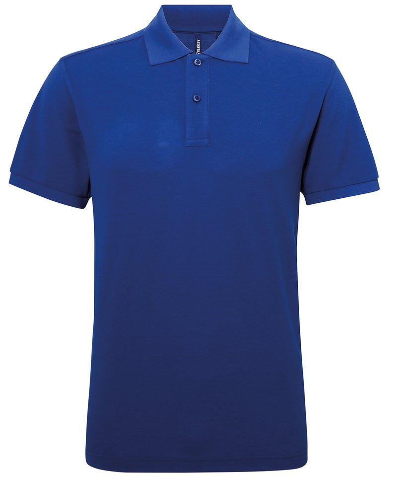 Men's Polycotton Blend Polo in Royal by Asquith & Fox — Custom branded clothing by Print Press, featuring premium embroidery produced in our specialist print lab in the UK.
