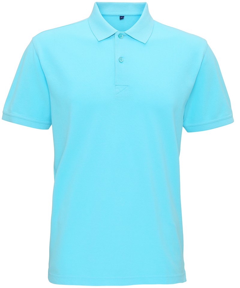 Men's Coastal Vintage Wash Polo in Bright Ocean by Asquith & Fox — Custom branded clothing by Print Press, featuring premium embroidery produced in our specialist print lab in the UK.
