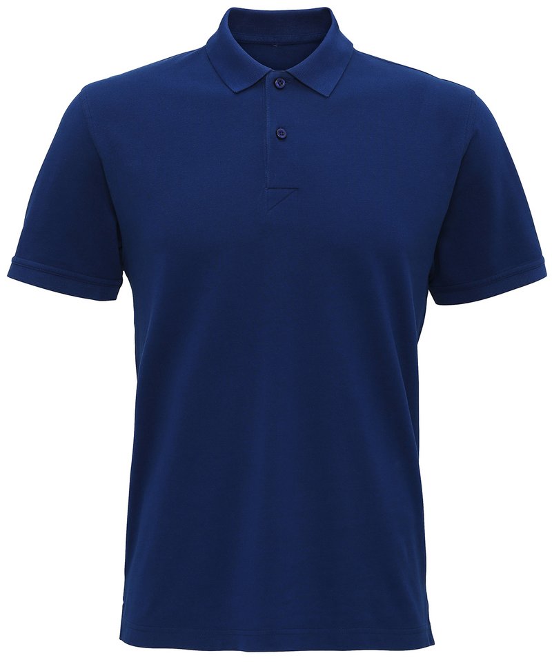 Men's Coastal Vintage Wash Polo in Indigo by Asquith & Fox — Custom branded clothing by Print Press, featuring premium embroidery produced in our specialist print lab in the UK.
