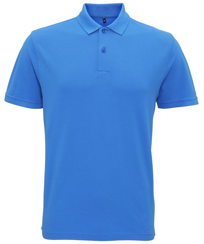 Men's Coastal Vintage Wash Polo in Palace Blue by Asquith & Fox — Custom branded clothing by Print Press, featuring premium embroidery produced in our specialist print lab in the UK.