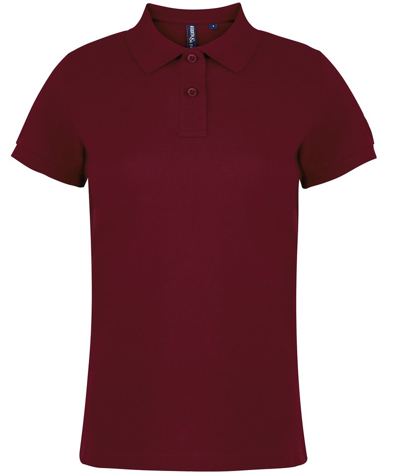 Women's Polo - (2nd Colours) in Burgundy by Asquith & Fox — Custom branded clothing by Print Press, featuring premium embroidery produced in our specialist print lab in the UK.