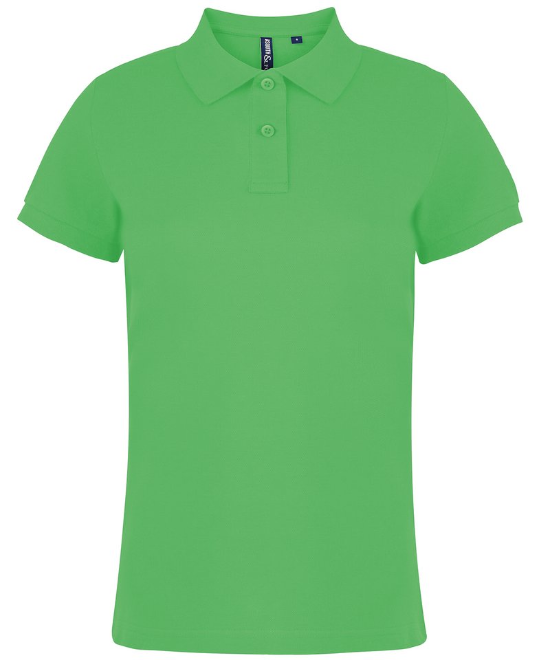 Women's Polo in Lime by Asquith & Fox — Custom branded clothing by Print Press, featuring premium embroidery produced in our specialist print lab in the UK.