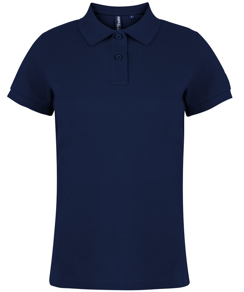 Women's Polo in Navy by Asquith & Fox — Custom branded clothing by Print Press, featuring premium embroidery produced in our specialist print lab in the UK.
