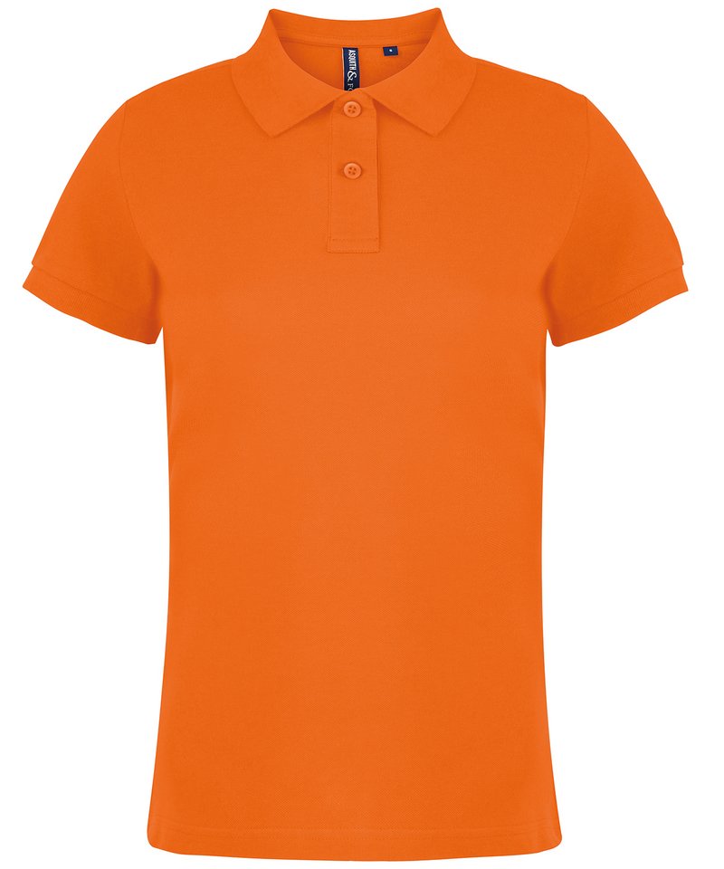 Women's Polo in Orange by Asquith & Fox — Custom branded clothing by Print Press, featuring premium embroidery produced in our specialist print lab in the UK.
