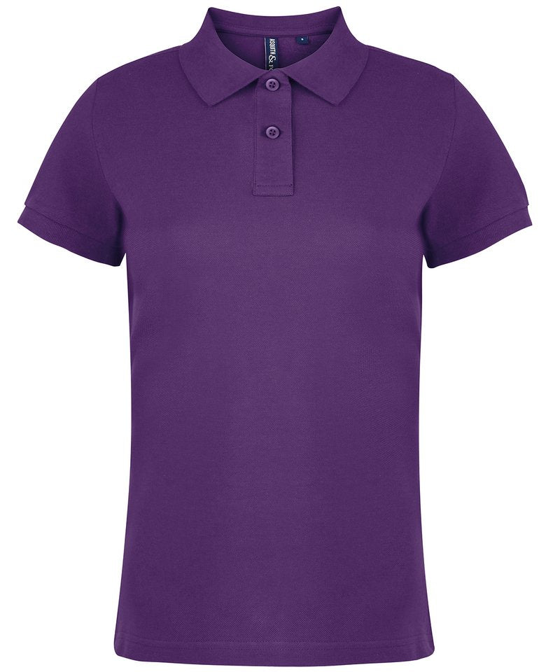 Women's Polo in Purple by Asquith & Fox — Custom branded clothing by Print Press, featuring premium embroidery produced in our specialist print lab in the UK.