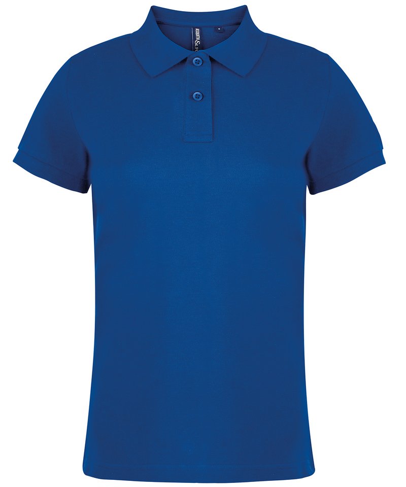 Women's Polo in Royal by Asquith & Fox — Custom branded clothing by Print Press, featuring premium embroidery produced in our specialist print lab in the UK.