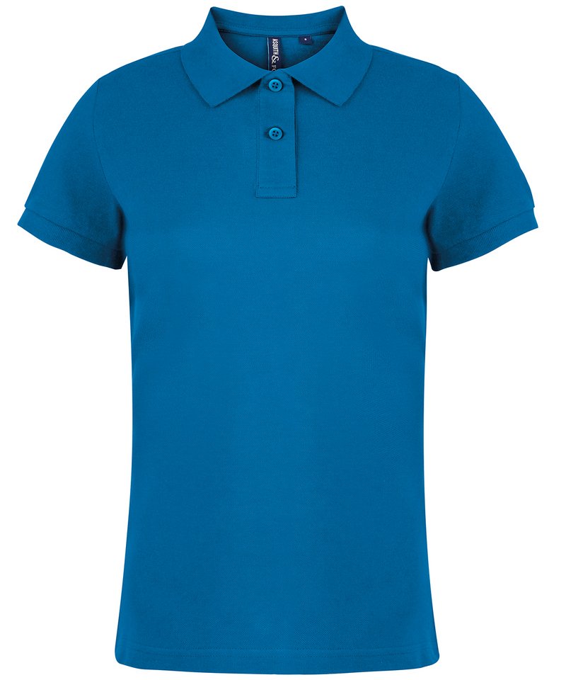 Women's Polo in Sapphire by Asquith & Fox — Custom branded clothing by Print Press, featuring premium embroidery produced in our specialist print lab in the UK.