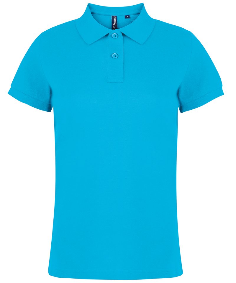 Women's Polo in Turquoise by Asquith & Fox — Custom branded clothing by Print Press, featuring premium embroidery produced in our specialist print lab in the UK.