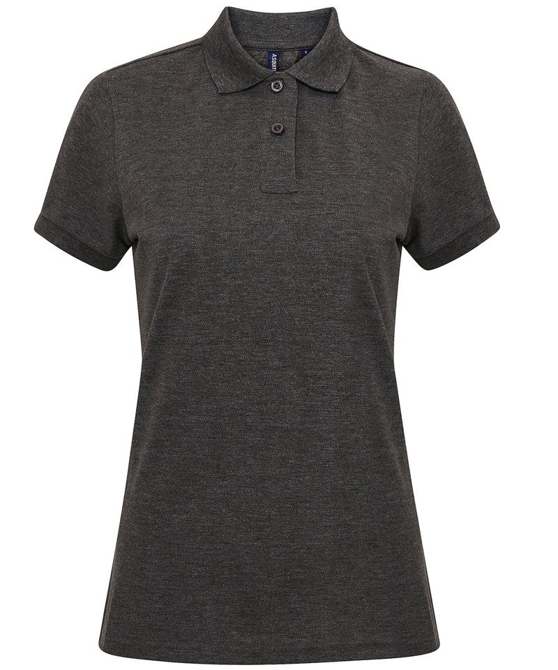 Women's Polycotton Blend Polo - (2nd Colours) in Charcoal by Asquith & Fox — Custom branded clothing by Print Press, featuring premium embroidery produced in our specialist print lab in the UK.