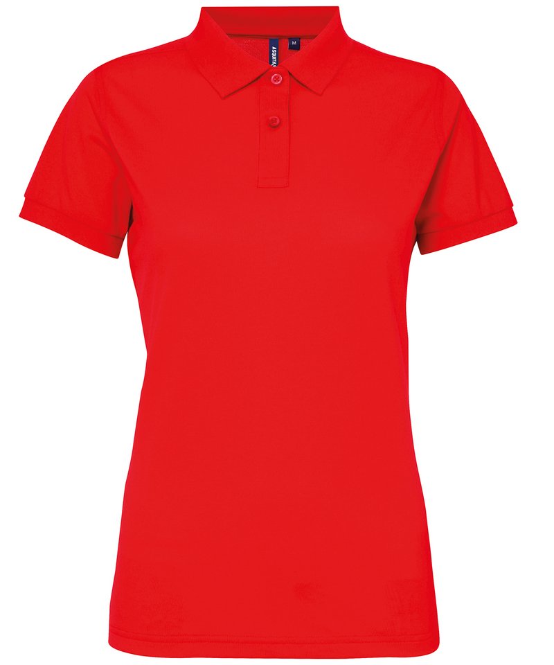 Women's Polycotton Blend Polo - (2nd Colours) in Cherry Red by Asquith & Fox — Custom branded clothing by Print Press, featuring premium embroidery produced in our specialist print lab in the UK.