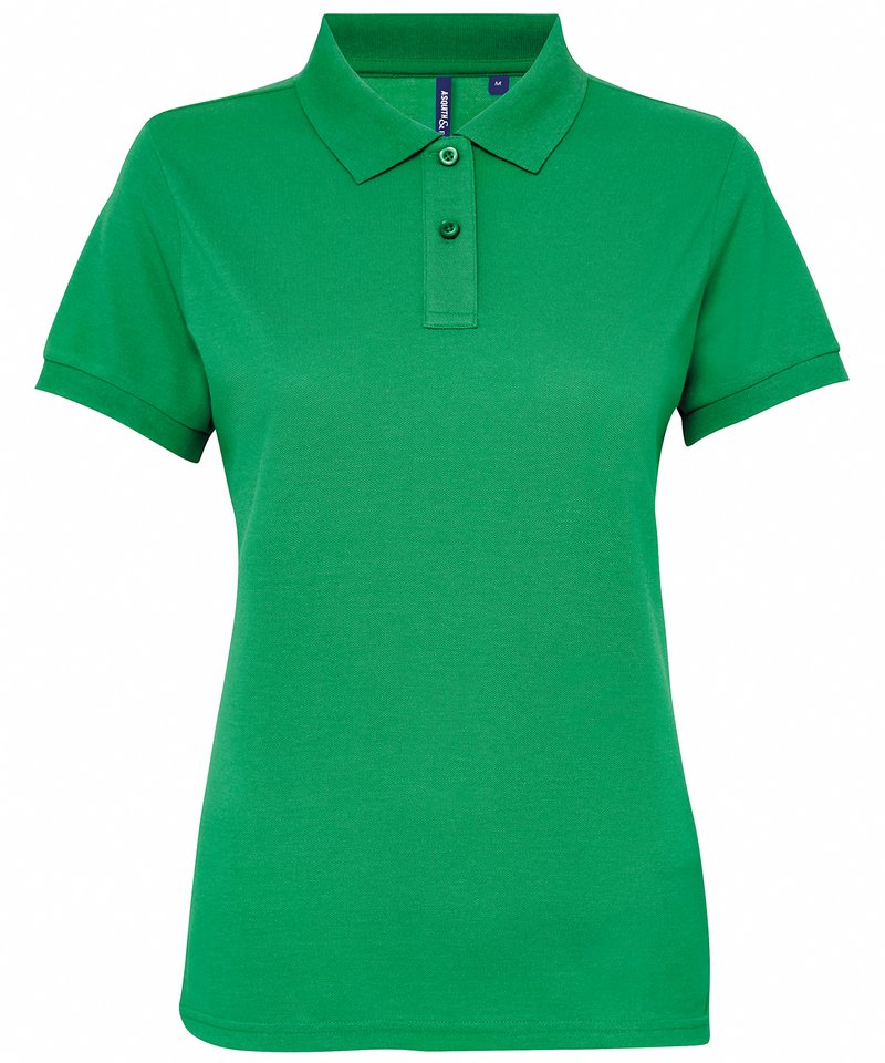 Women's Polycotton Blend Polo - (2nd Colours) in Kelly by Asquith & Fox — Custom branded clothing by Print Press, featuring premium embroidery produced in our specialist print lab in the UK.