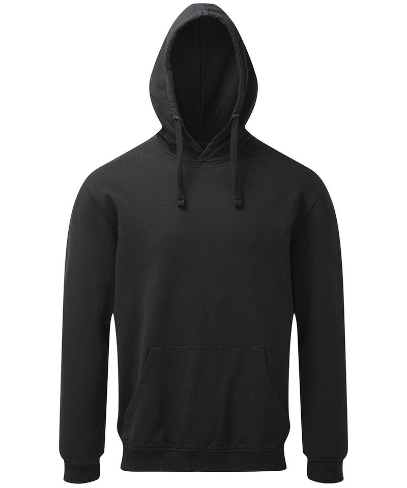 Men's Coastal Vintage Wash Loop Back Hoodie in Black by Asquith & Fox — Custom branded clothing by Print Press, featuring premium embroidery produced in our specialist print lab in the UK.