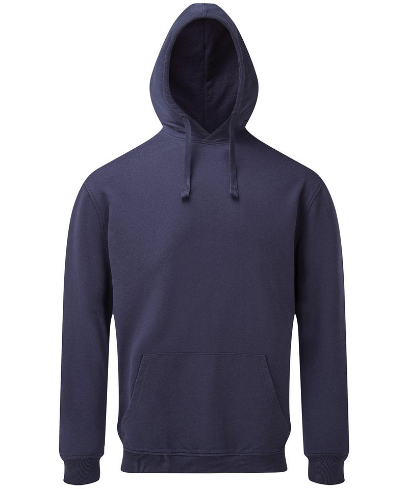 Men's Coastal Vintage Wash Loop Back Hoodie in Navy by Asquith & Fox — Custom branded clothing by Print Press, featuring premium embroidery produced in our specialist print lab in the UK.