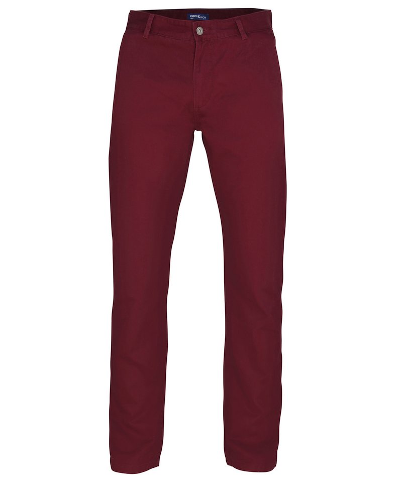 Men's Chinos - (2nd Colours) in Burgundy by Asquith & Fox — Custom branded clothing by Print Press, featuring premium embroidery produced in our specialist print lab in the UK.