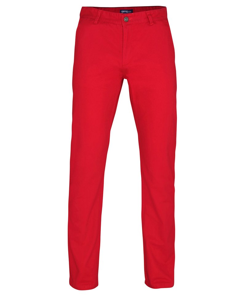 Men's Chinos - (2nd Colours) in Cherry Red by Asquith & Fox — Custom branded clothing by Print Press, featuring premium embroidery produced in our specialist print lab in the UK.