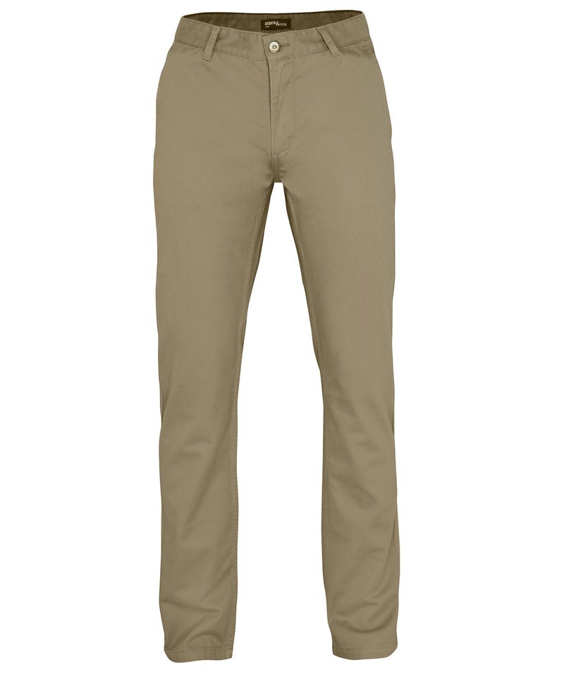 Men's Chinos - (2nd Colours) in Khaki by Asquith & Fox — Custom branded clothing by Print Press, featuring premium embroidery produced in our specialist print lab in the UK.