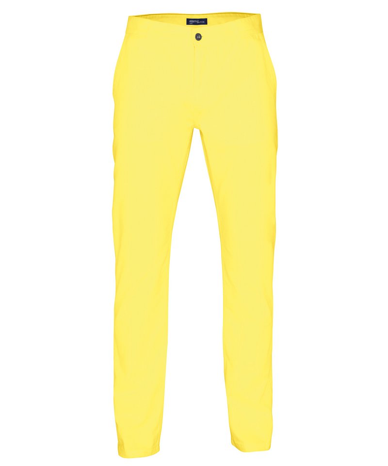 Men's Chinos in Lemon Zest by Asquith & Fox — Custom branded clothing by Print Press, featuring premium embroidery produced in our specialist print lab in the UK.