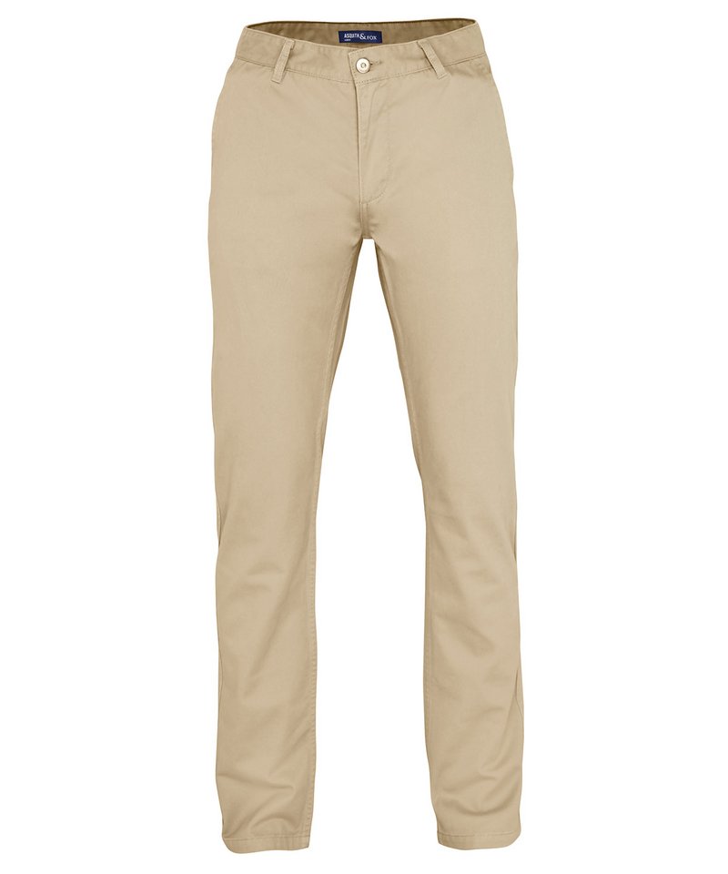 Men's Chinos in Natural by Asquith & Fox — Custom branded clothing by Print Press, featuring premium embroidery produced in our specialist print lab in the UK.