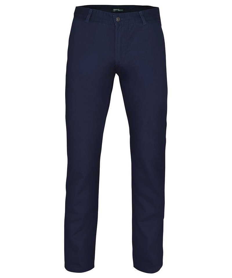 Men's Chinos in Navy by Asquith & Fox — Custom branded clothing by Print Press, featuring premium embroidery produced in our specialist print lab in the UK.