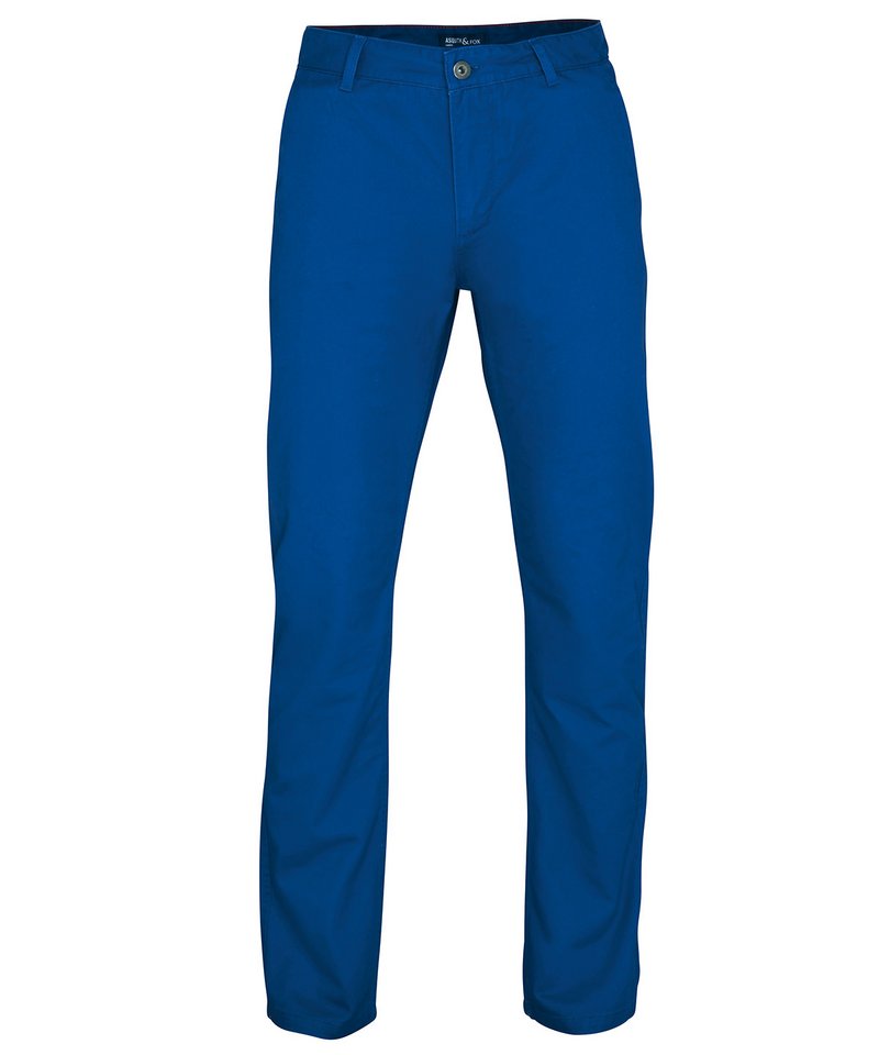 Men's Chinos in Royal by Asquith & Fox — Custom branded clothing by Print Press, featuring premium embroidery produced in our specialist print lab in the UK.