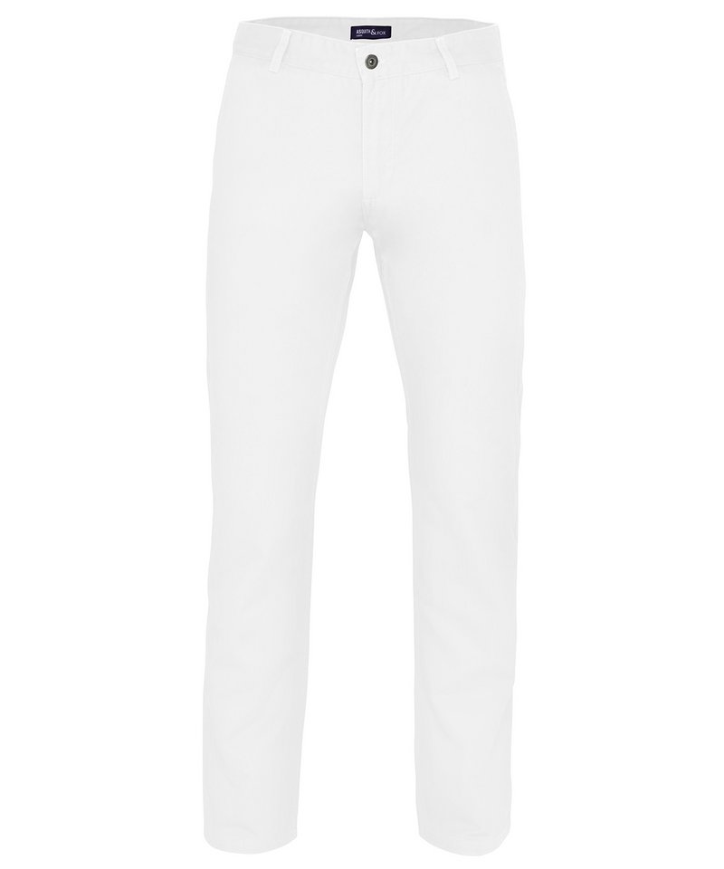 Men's Chinos in White by Asquith & Fox — Custom branded clothing by Print Press, featuring premium embroidery produced in our specialist print lab in the UK.
