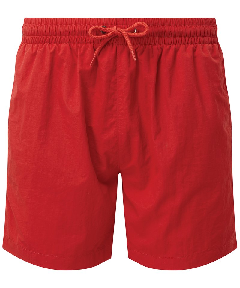 Men's Swim Shorts in Red Red by Asquith & Fox — Custom branded clothing by Print Press, featuring premium embroidery produced in our specialist print lab in the UK.