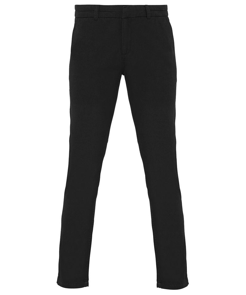Women's Chinos in Black by Asquith & Fox — Custom branded clothing by Print Press, featuring premium embroidery produced in our specialist print lab in the UK.