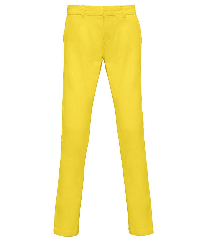 Women's Chinos in Lemon Zest by Asquith & Fox — Custom branded clothing by Print Press, featuring premium embroidery produced in our specialist print lab in the UK.