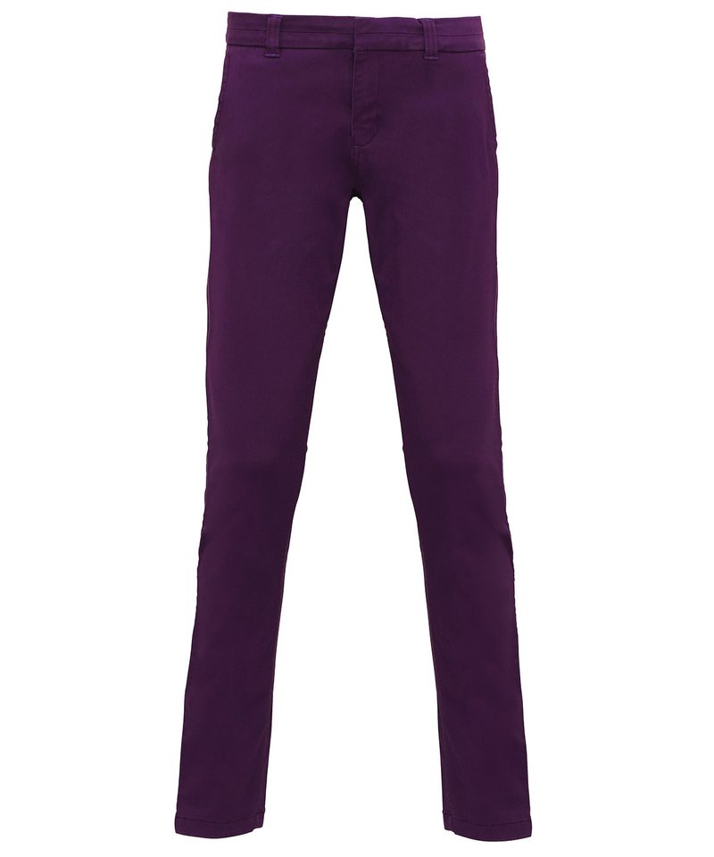 Women's Chinos in Purple by Asquith & Fox — Custom branded clothing by Print Press, featuring premium embroidery produced in our specialist print lab in the UK.