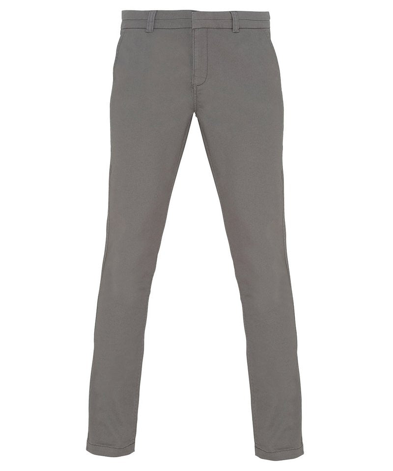 Women's Chinos in Slate by Asquith & Fox — Custom branded clothing by Print Press, featuring premium embroidery produced in our specialist print lab in the UK.