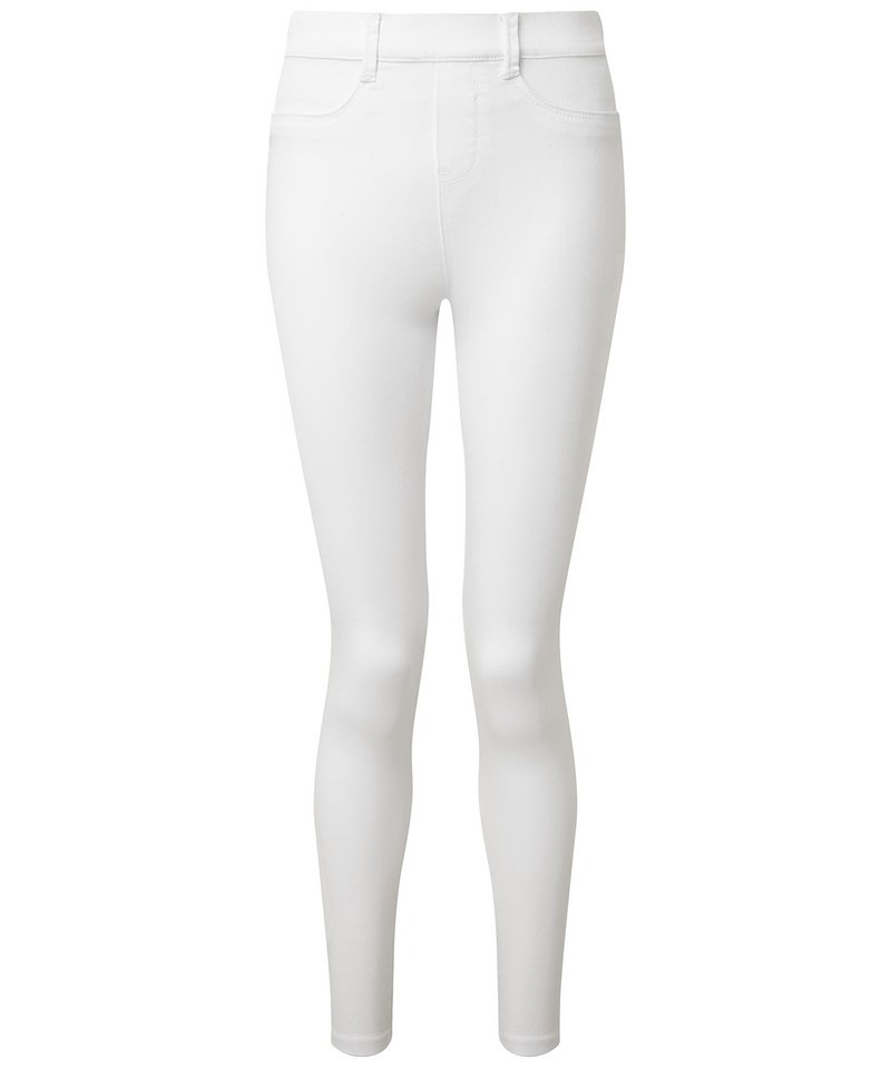 Women's Jeggings in White by Asquith & Fox — Custom branded clothing by Print Press, featuring premium embroidery produced in our specialist print lab in the UK.