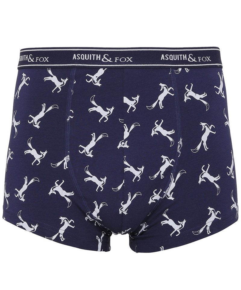 Men's Printed Fox Shorty in S Navy Silver by Asquith & Fox — Custom branded clothing by Print Press, featuring premium embroidery produced in our specialist print lab in the UK.