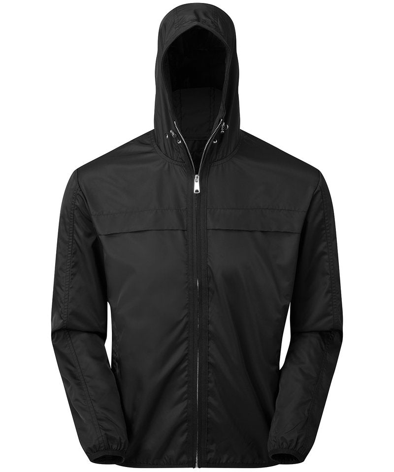 Men's Lightweight Shell Jacket in Black by Asquith & Fox — Custom branded clothing by Print Press, featuring premium embroidery produced in our specialist print lab in the UK.