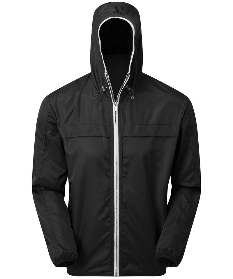 Men's Lightweight Shell Jacket in Black White by Asquith & Fox — Custom branded clothing by Print Press, featuring premium embroidery produced in our specialist print lab in the UK.