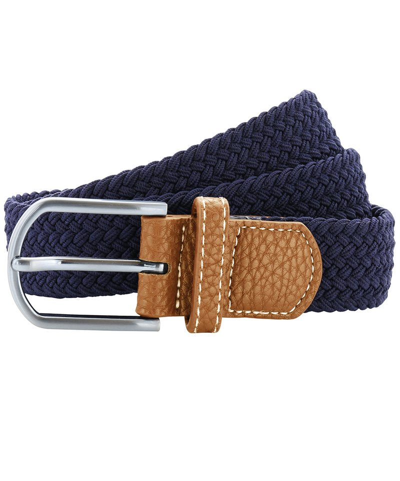 Braid Stretch Belt in One size Navy by Asquith & Fox — Custom branded clothing by Print Press, featuring premium embroidery produced in our specialist print lab in the UK.