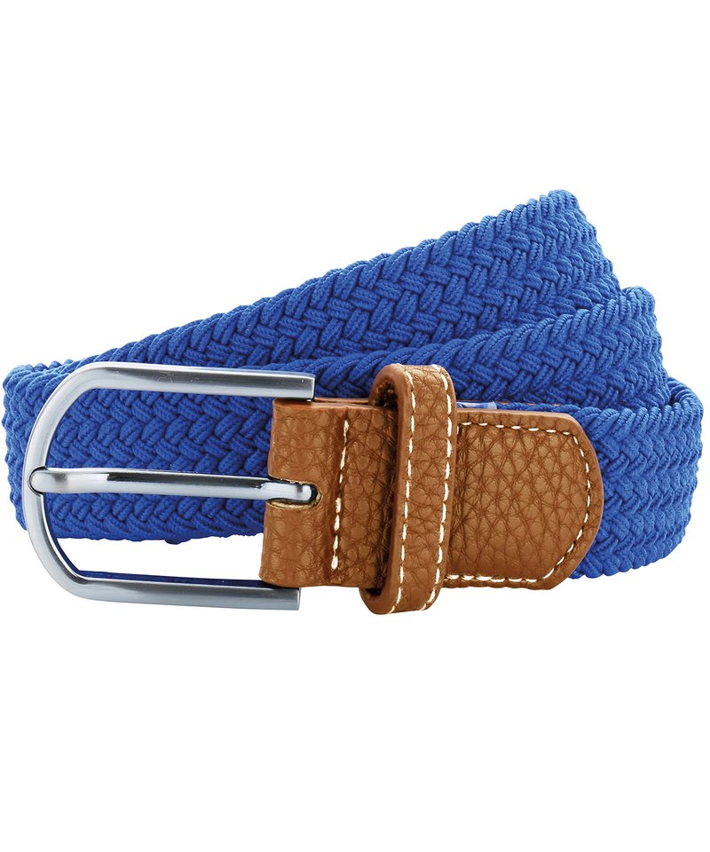 Braid Stretch Belt in One size Royal by Asquith & Fox — Custom branded clothing by Print Press, featuring premium embroidery produced in our specialist print lab in the UK.
