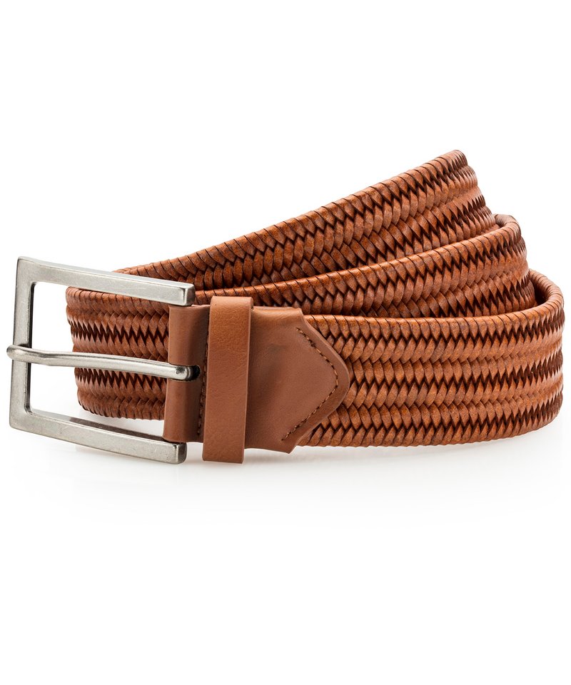 Leather Braid Belt in One size Tan by Asquith & Fox — Custom branded clothing by Print Press, featuring premium embroidery produced in our specialist print lab in the UK.