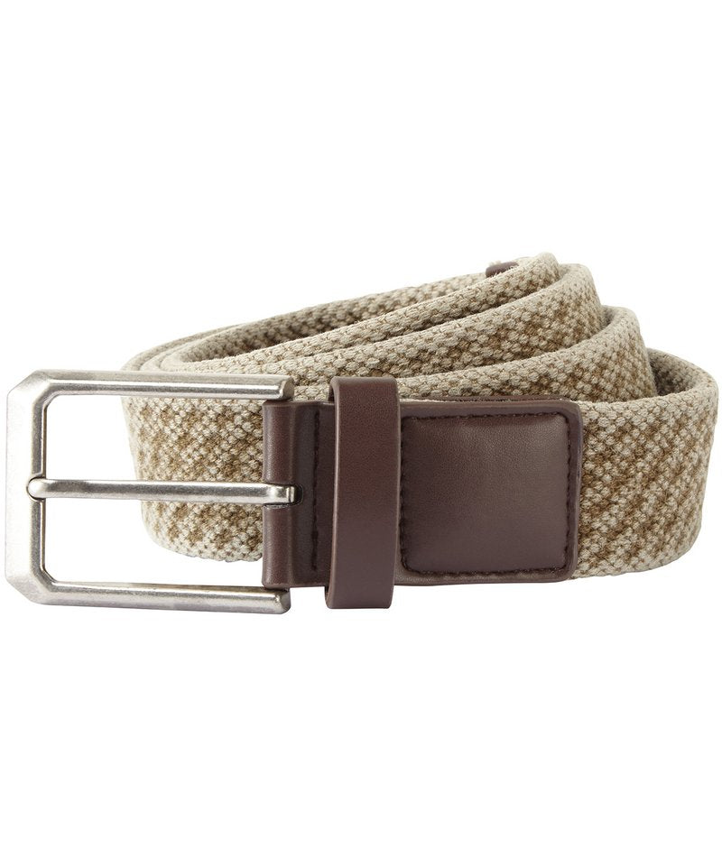 Men's Vintage Wash Canvas Belt in Khaki by Asquith & Fox — Custom branded clothing by Print Press, featuring premium embroidery produced in our specialist print lab in the UK.