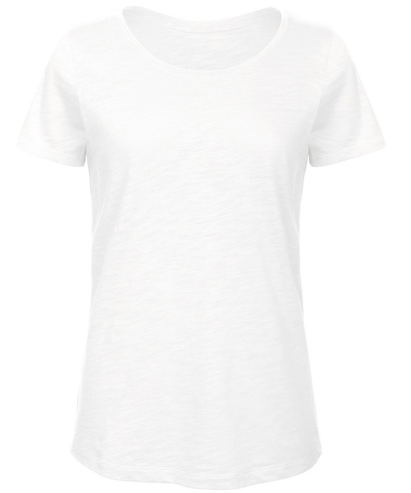 B&C Inspire Slub T Women's in Chic Pure White by B & C Collection — Custom branded clothing by Print Press, featuring premium embroidery produced in our specialist print lab in the UK.