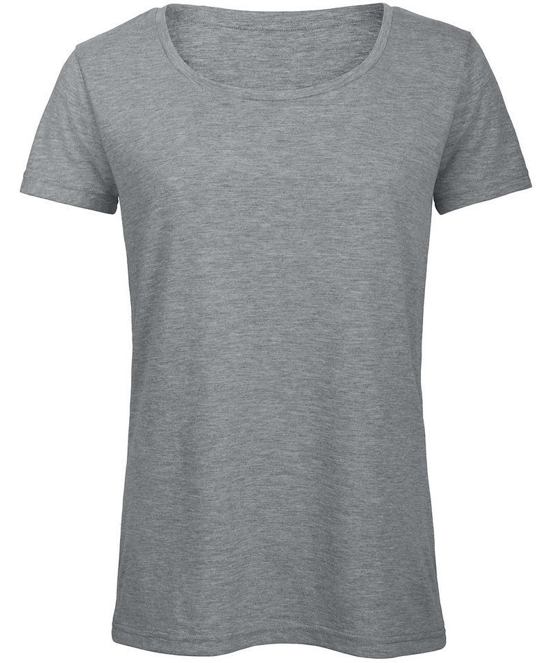 B&C Triblend Women's in Heather Light Grey by B & C Collection — Custom branded clothing by Print Press, featuring premium embroidery produced in our specialist print lab in the UK.