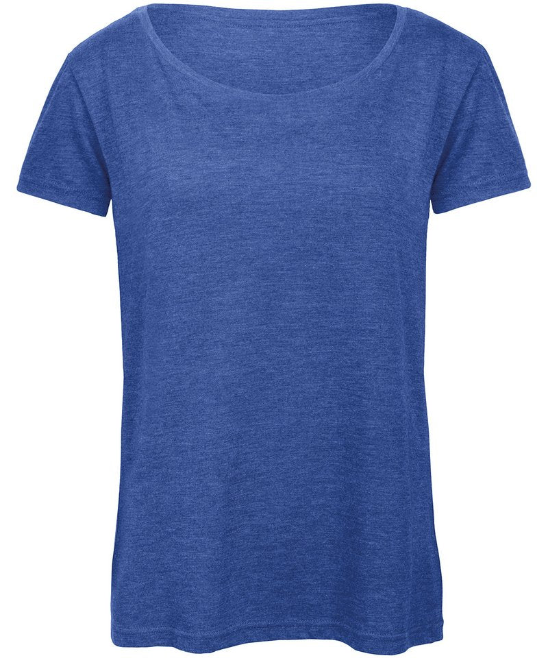 B&C Triblend Women's in Heather Royal Blue by B & C Collection — Custom branded clothing by Print Press, featuring premium embroidery produced in our specialist print lab in the UK.