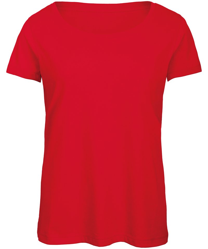 B&C Triblend Women's in Red by B & C Collection — Custom branded clothing by Print Press, featuring premium embroidery produced in our specialist print lab in the UK.